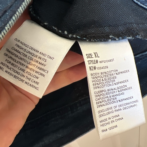 Wallflower Authentic Denim Jacket with Tan Accents - Picture 5 of 7